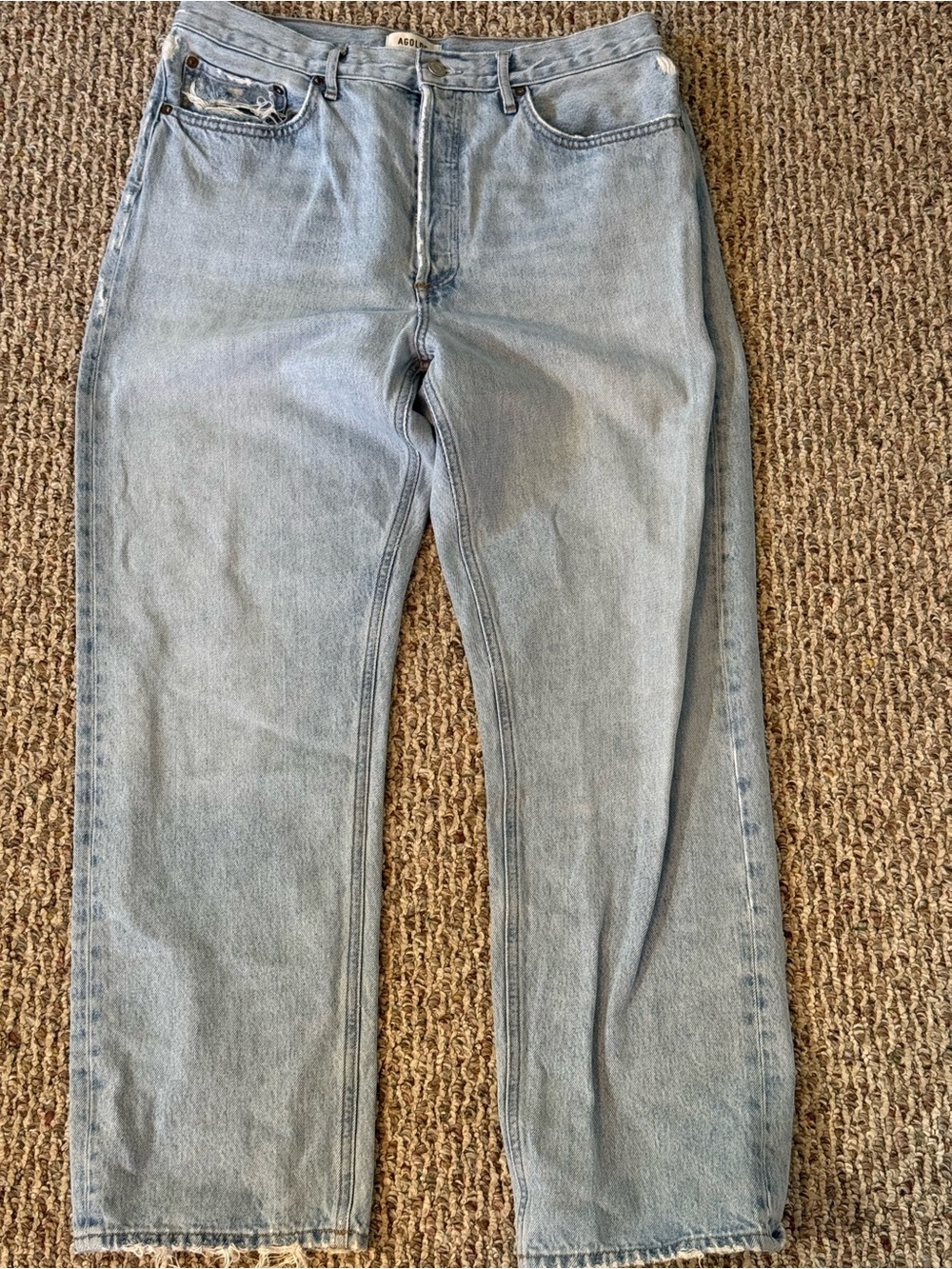 Agolde Light Blue Straight Leg Women's Jeans